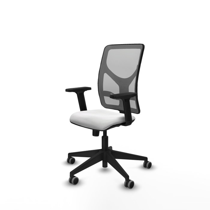 PIQUERAS Y CRESPO Silla de oficina Motilla con mecanismo Sincro, Blanco y Gris