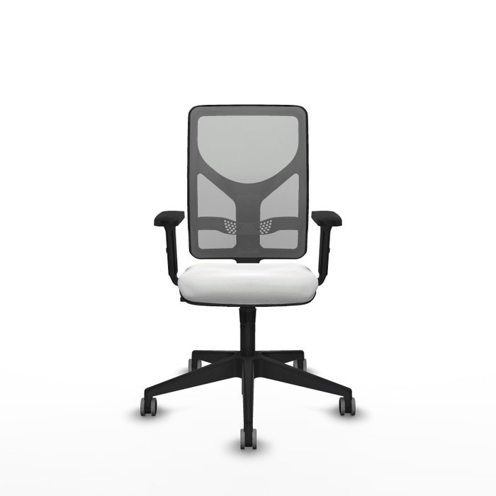 PIQUERAS Y CRESPO Silla de oficina Motilla con mecanismo Sincro, Blanco y Gris