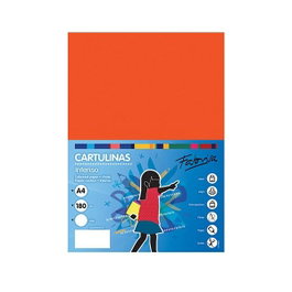 Fabrisa Pack de 50 Cartulinas A4 Naranja Azafrán 180g