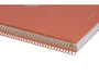 Antartik Cuaderno Espiral Micro A4 Tapa Foam 120Hojas 90gr Cuadrícula 5mm, 5 Bandas Sección, 4 Taladros, Color Coral