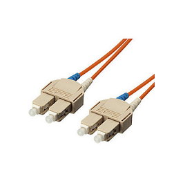 EQUIP Cable de fibra óptica LWL Patchkabel SC a SC 10 m Multimodo OM1 Duplex Naranja