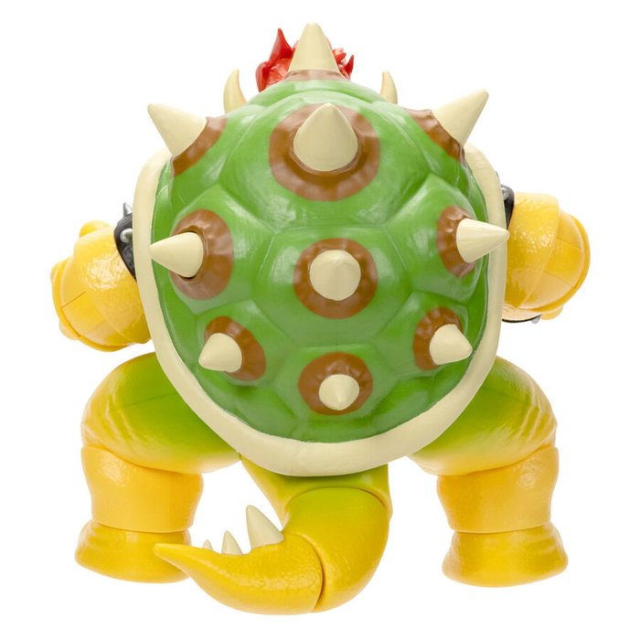JAKKS PACIFIC Figura Bowser Super Mario Bros 17,5cm La Película Articulada con Efecto de Fuego