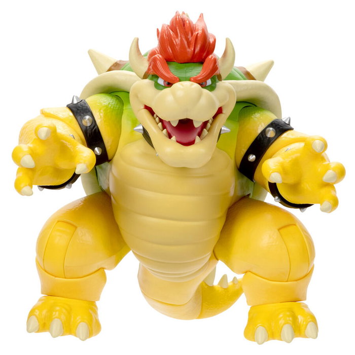 JAKKS PACIFIC Figura Bowser Super Mario Bros 17,5cm La Película Articulada con Efecto de Fuego