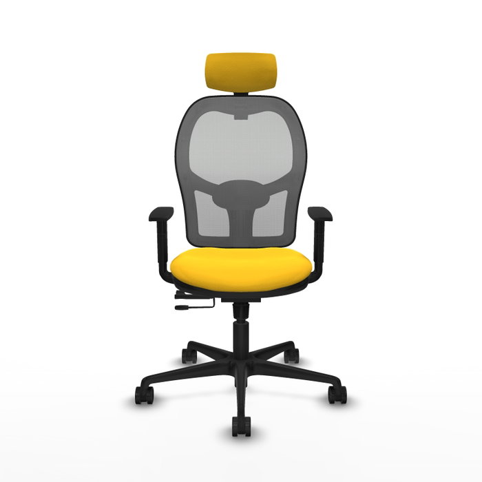 PIQUERAS Y CRESPO Silla de oficina Jorquera con mecanismo Sincro/Traslack Amarillo y Gris PIQUERAS Y CRESPO Silla de oficina Jorquera con mecanismo Sincro/Traslack Amarillo y Gris