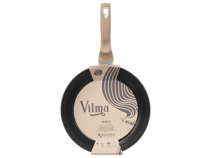 Kinvara Sartén de Inducción Forjada de Aluminio EN601, 28 cm, Color Beige y Negro, Grosor Base 3.1 mm (Set de 6) Kinvara Sartén de Inducción Forjada de Aluminio EN601, 28 cm, Color Beige y Negro, Grosor Base 3.1 mm (Set de 6)