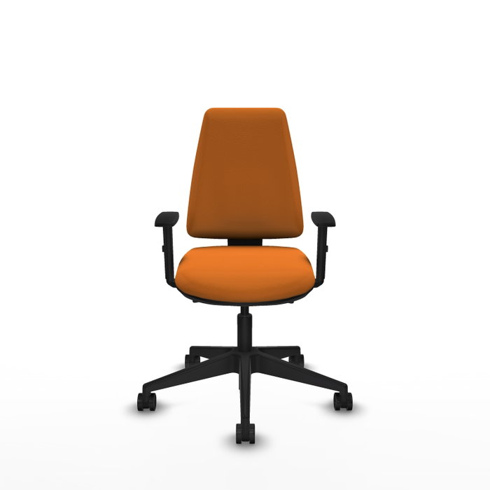 PIQUERAS Y CRESPO Silla Elche Naranja con Mecanismo Asincro y Brazos 1D
