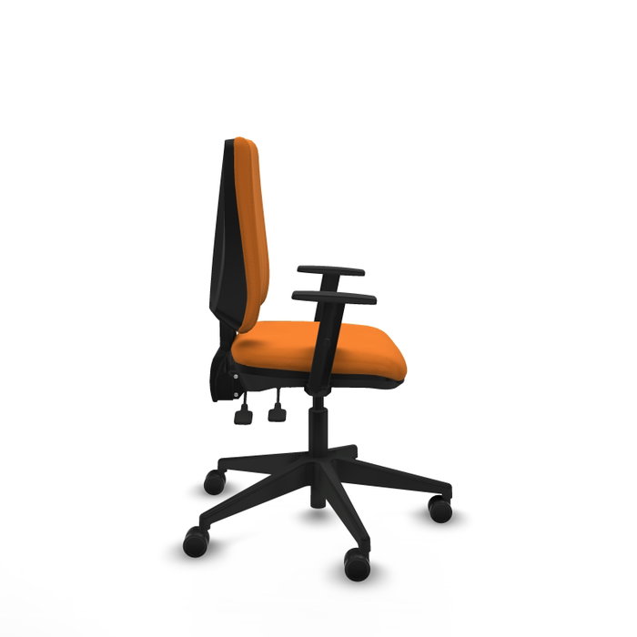 PIQUERAS Y CRESPO Silla Elche Naranja con Mecanismo Asincro y Brazos 1D