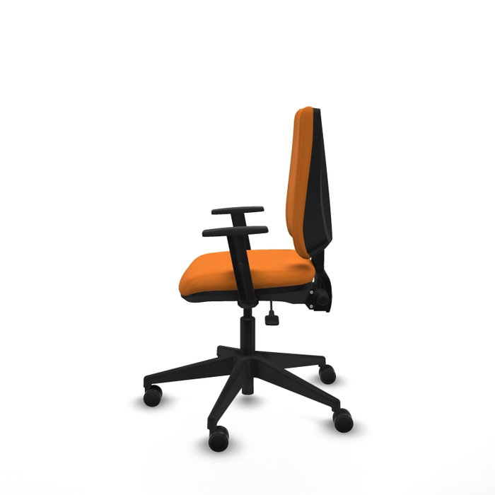 PIQUERAS Y CRESPO Silla Elche Naranja con Mecanismo Asincro y Brazos 1D