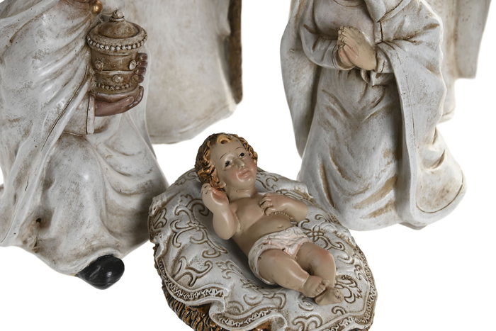 DKD Home Decor Nacimiento Set 8 Resina Blanco
