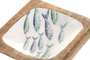 DKD Home Decor Vaciabolsillos Mediterráneo Colección Peces 26, Lacado Blanco y Azul, 10x20x2.5 cm (4 Unidades)