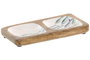 DKD Home Decor Vaciabolsillos Mediterráneo Colección Peces 26, Lacado Blanco y Azul, 10x20x2.5 cm (4 Unidades)