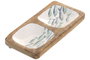 DKD Home Decor Vaciabolsillos Mediterráneo Colección Peces 26, Lacado Blanco y Azul, 10x20x2.5 cm (4 Unidades)
