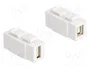 DeLOCK Módulo Keystone USB 2.0 Tipo-A y Tipo-B hembra blanco 87951