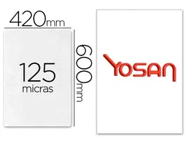 Yosan Bolsa Plastificar Brillo 420 x 600 mm 125 mc DIN A2 Caja 50 Unidades