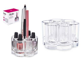 Berilo Organizador Redondo 12 Huecos Transparente 9x9x5.1 cm Plástico (Set de 12)