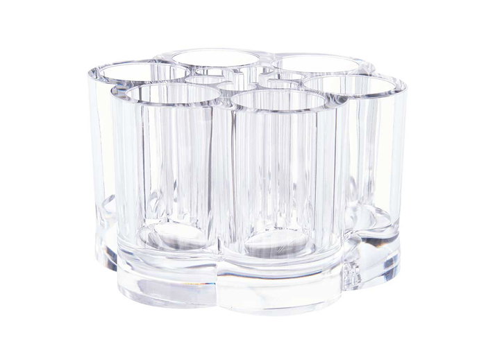 Berilo Organizador Redondo 12 Huecos Transparente 9x9x5.1 cm Plástico (Set de 12)