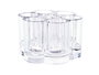 Berilo Organizador Redondo 12 Huecos Transparente 9x9x5.1 cm Plástico (Set de 12)