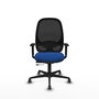 PIQUERAS Y CRESPO Silla de oficina Cilanco con mecanismo Sincro/Traslack, Azul y Negro