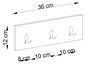 Hanah Home Gancho de Pared Nogal 36 cm x 12 cm x 1.8 cm Robusto Melamina