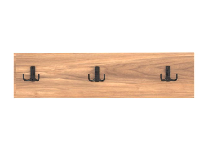 Hanah Home Gancho de Pared Nogal 36 cm x 12 cm x 1.8 cm Robusto Melamina Hanah Home Gancho de Pared Nogal 36 cm x 12 cm x 1.8 cm Robusto Melamina