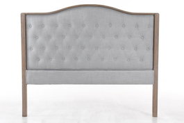 DKD Home Decor Cabecero de Cama Lino Rubberwood 180x8x134 Beige