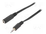 Gembird CCA-423-2M Cable de Audio 3,5mm Macho a Hembra, 2 m, Negro
