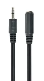 Gembird CCA-423-2M Cable de Audio 3.5mm Macho a Hembra, Alargador/Extensión 2 Metros, Negro
