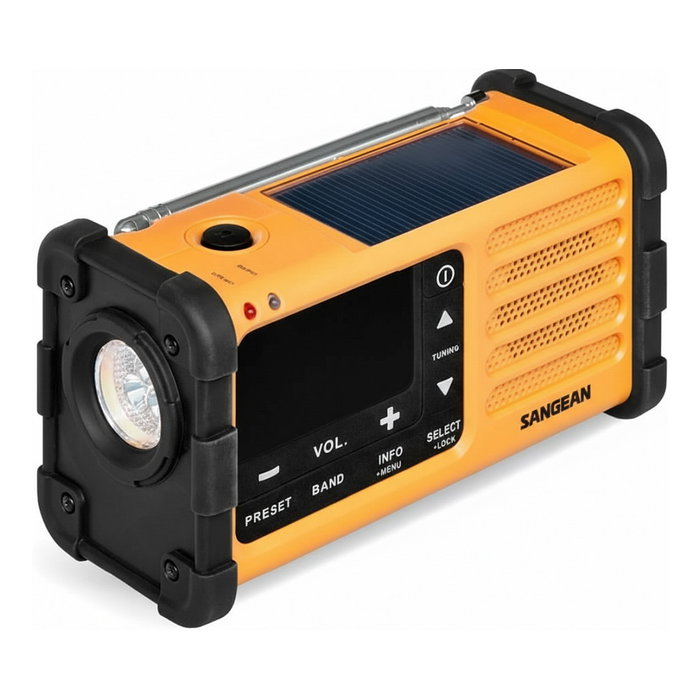 Sangean MMR-88 DAB+ Radio de Emergencia Solar y Manivela Amarillo Sangean MMR-88 DAB+ Radio de Emergencia Solar y Manivela Amarillo