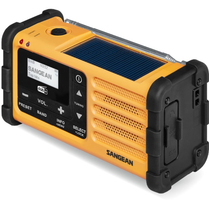 Sangean MMR-88 DAB+ Radio de Emergencia Solar y Manivela Amarillo Sangean MMR-88 DAB+ Radio de Emergencia Solar y Manivela Amarillo