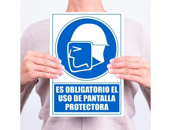 Archivo 2000 Señal Obligatorio Uso Pantalla Protectora PVC Azul 210x297 mm