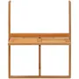 LILOU LILOUTAB Mesa de balcón suspendida - Madera de acacia FSC - Plegable - 60x44x80 cm