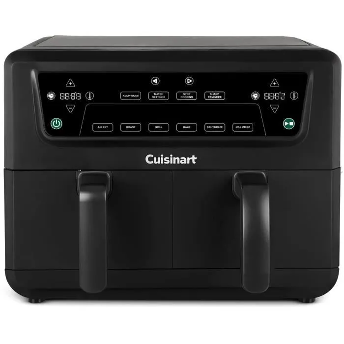 Cuisinart Freidora de Aire AFD10OBLE, Doble Tanque, Negra, 10.4 L, 2400 W