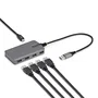 StarTech Hub USB 3.2 Gen 1 5G4AC-USB-A-HUB - 4 Puertos USB-A 5Gbps con Alimentación USB-C Auxiliar, Plug & Play, Gris - Compatible con Windows, macOS, Linux, ChromeOS