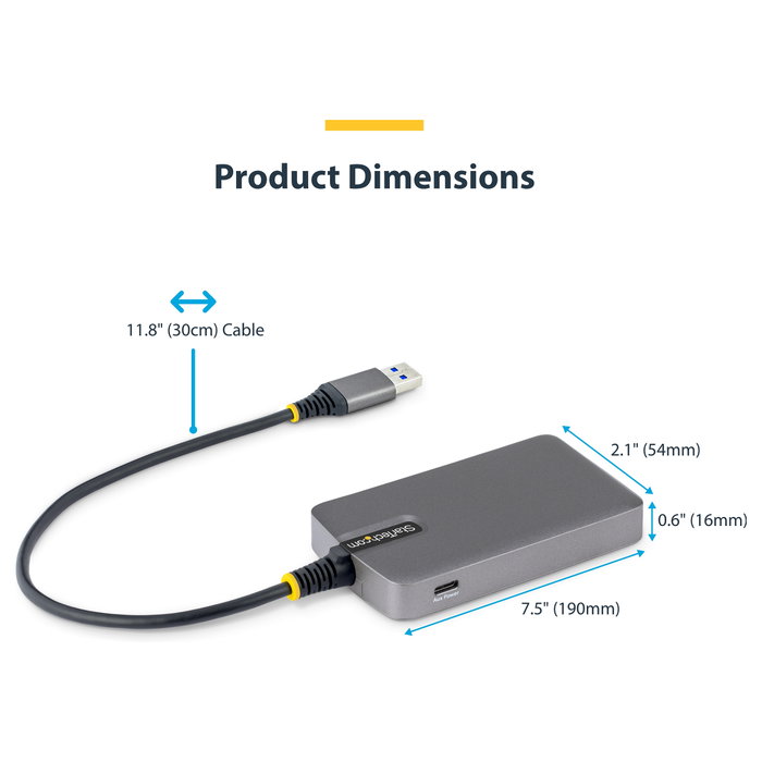 StarTech.com Hub USB-A de 4 Puertos 5Gbps Gris