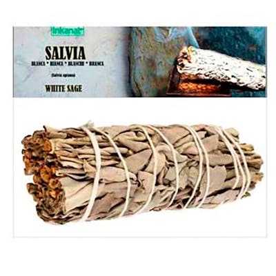 INKANAT Salvia Blanca Atado 10Cm Bolsa 1Uud. Incienso Herbal Natural para Rituales Energéticos y Aromaterapia INKANAT Salvia Blanca Atado 10Cm Bolsa 1Uud. Incienso Herbal Natural para Rituales Energéticos y Aromaterapia