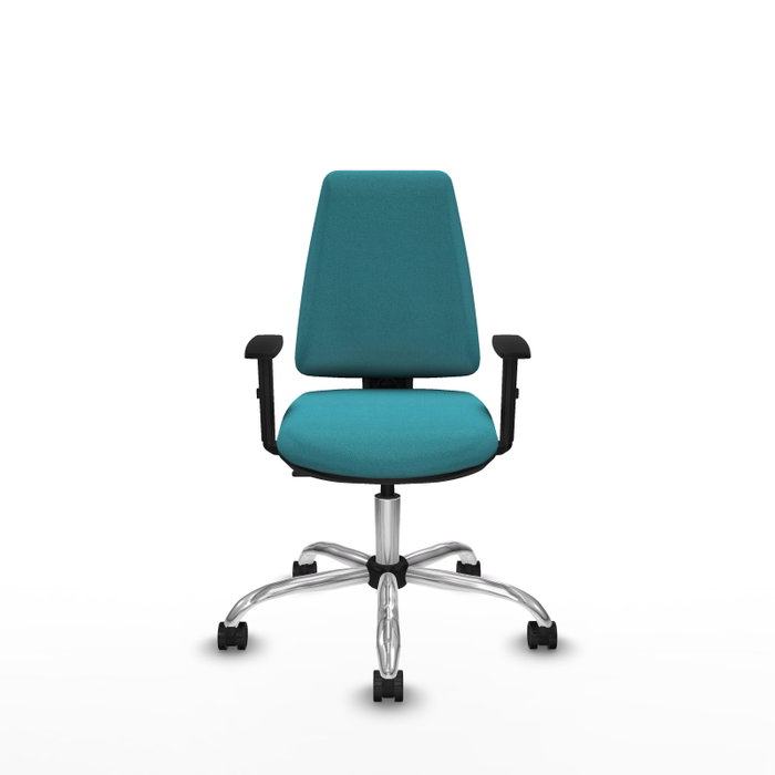 PIQUERAS Y CRESPO Silla de oficina Elche Turquesa con Brazos 1D