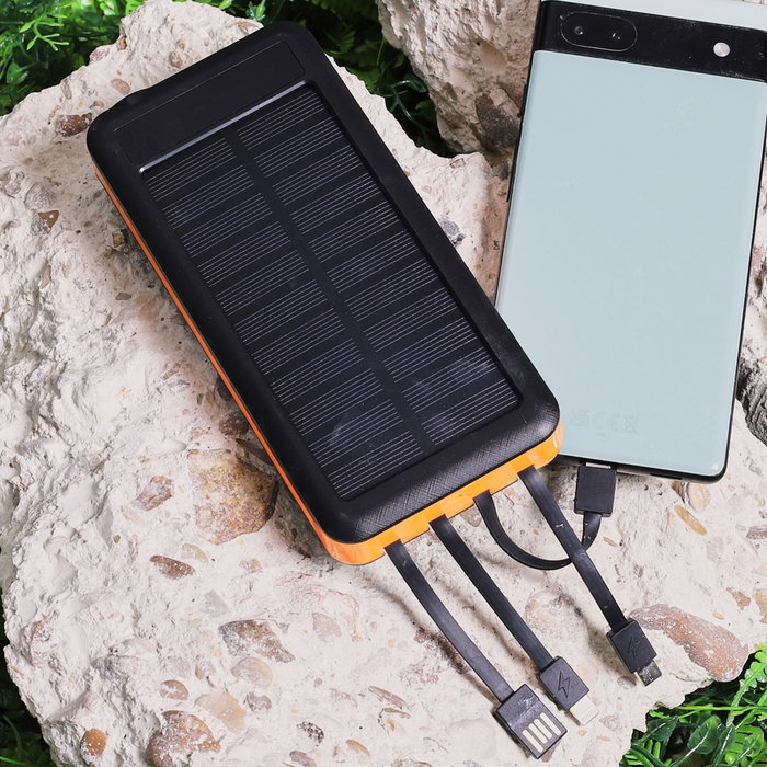 Be Mix Batería Solar 4 en 1, Power Bank 10000 mAh con Carga Solar, 3 Entradas, 4 Salidas (USB-A, USB-C, Micro-USB, Lightning) y Linterna LED Be Mix Batería Solar 4 en 1, Power Bank 10000 mAh con Carga Solar, 3 Entradas, 4 Salidas (USB-A, USB-C, Micro-USB, Lightning) y Linterna LED