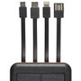Be Mix Batería Solar 4 en 1, Power Bank 10000 mAh con Carga Solar, 3 Entradas, 4 Salidas (USB-A, USB-C, Micro-USB, Lightning) y Linterna LED