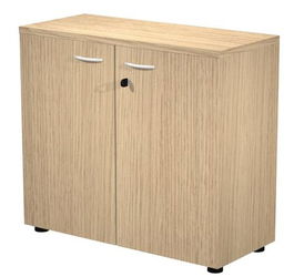 Artexport Armario Bajo Presto Con Puertas 1 Estante Regulable Trasera Roble 80x35x72cm