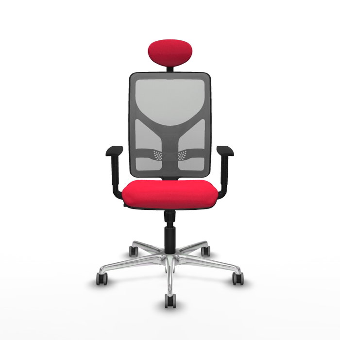 PIQUERAS Y CRESPO Silla de oficina Motilla con mecanismo Sincro, Rojo y Gris PIQUERAS Y CRESPO Silla de oficina Motilla con mecanismo Sincro, Rojo y Gris