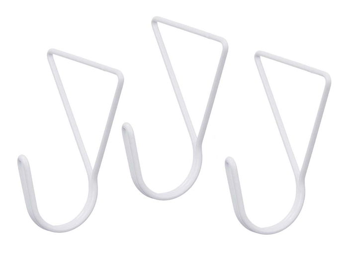 Giftdecor Set 3 Perchas Triángulo Blanco 6 x 8 x 4 cm Metal (Set de 6)