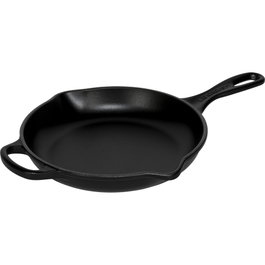 Le Creuset Sartén para Freír y Servir de Hierro Fundido, Negro, 23 cm