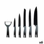 Set de Cuchillos Kinvara Negro Acero Inoxidable Polipropileno 6 Piezas (6 Unidades)