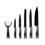 Set de Cuchillos Kinvara Negro Acero Inoxidable Polipropileno 6 Piezas (6 Unidades)
