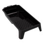 Koma Tools Bandeja para Pintura de Plástico Negra para Rodillo 14 x 30 cm