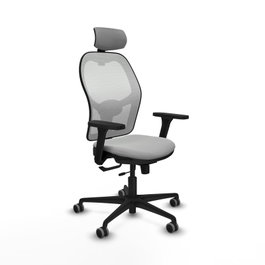 PIQUERAS Y CRESPO Silla de oficina Jorquera Sincro/Traslack Gris claro y Blanco