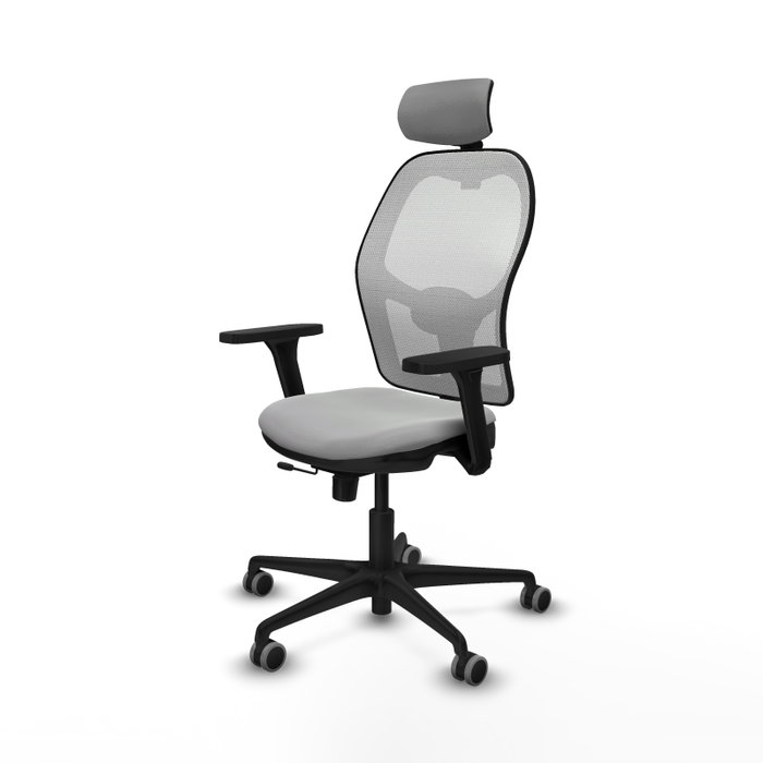 PIQUERAS Y CRESPO Silla de oficina Jorquera Sincro/Traslack Gris claro y Blanco