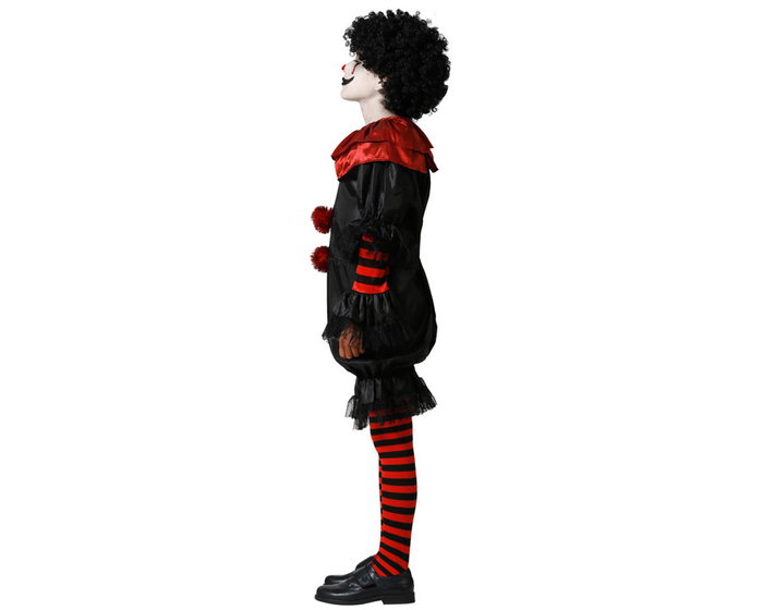 Disfraz Payaso Mono Negro Infantil Unisex 10-12 Años Halloween Disfraz Payaso Mono Negro Infantil Unisex 10-12 Años Halloween