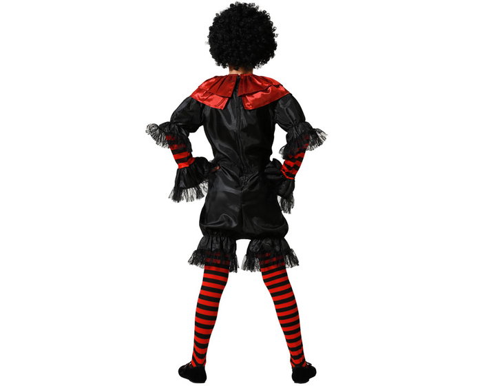 Disfraz Payaso Mono Negro Infantil Unisex 10-12 Años Halloween Disfraz Payaso Mono Negro Infantil Unisex 10-12 Años Halloween