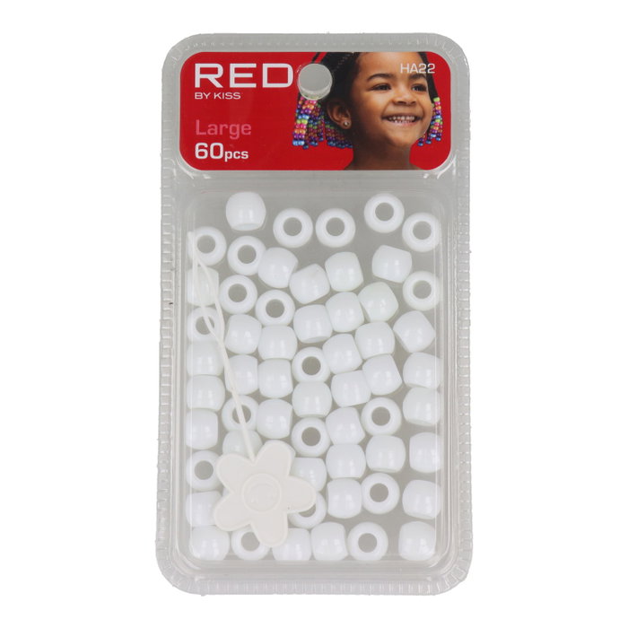 Red Kiss L Hair Beads 60 Pcs (White) Red Kiss L Hair Beads 60 Pcs (White)
